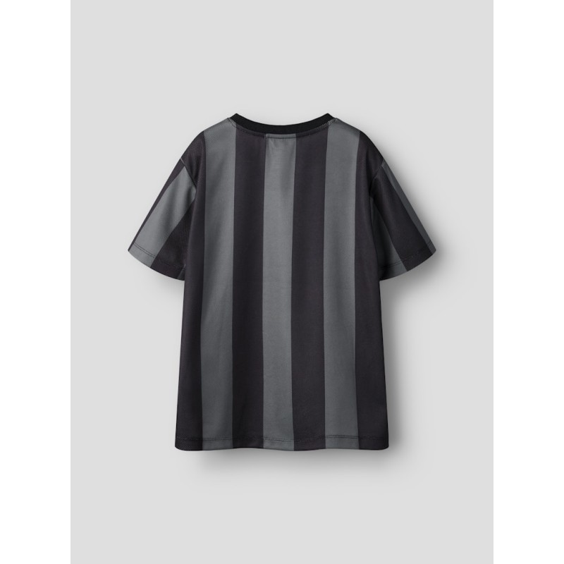 NAME IT KIDS Unisex Jum lotto kortærmet poly t-shirt - Lava Smoke Black