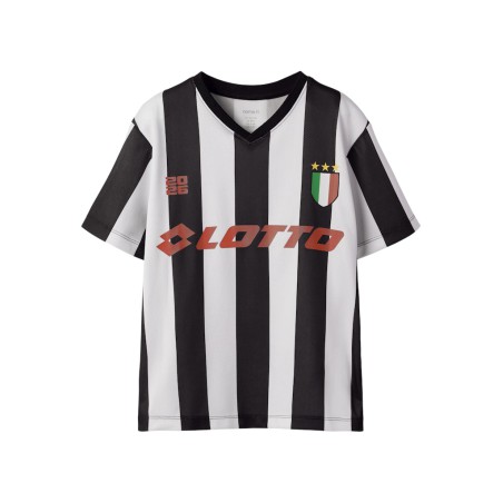 NAME IT KIDS Unisex Jum lotto kortærmet poly t-shirt - Black WHITE
