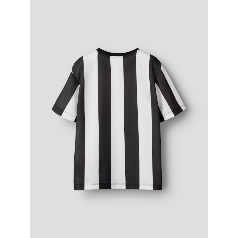 NAME IT KIDS Unisex Jum lotto kortærmet poly t-shirt - Black WHITE