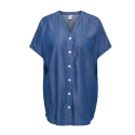 ONLY CARMAKOMA Bea kortærmet tunika - Medium Blue Denim