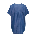 ONLY CARMAKOMA Bea kortærmet tunika - Medium Blue Denim