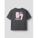 NAME IT KIDS Hira kortærmet t-shirt - Asphalt