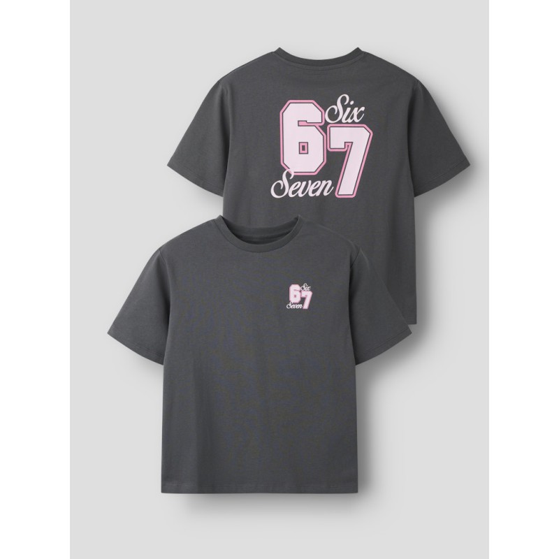 NAME IT KIDS Hira kortærmet t-shirt - Asphalt