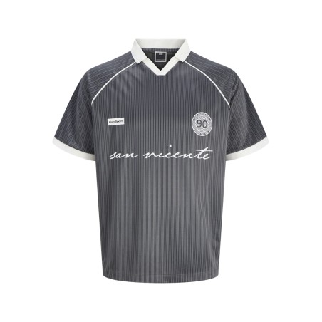JACK & JONES Eterna football kortærmet polo - Asphalt