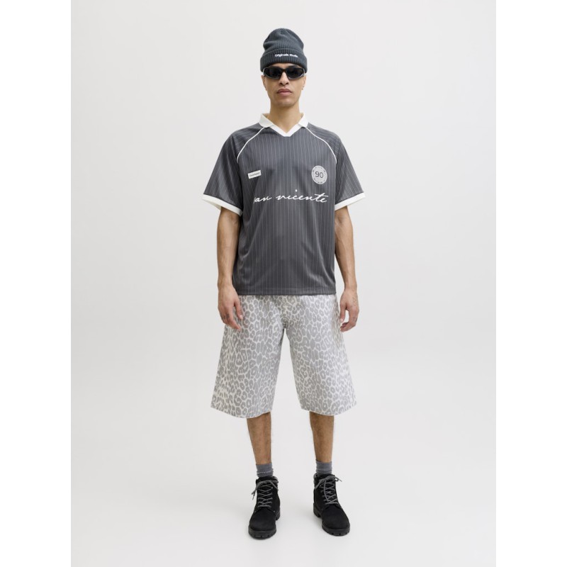 JACK & JONES Eterna football kortærmet polo - Asphalt