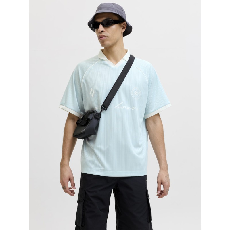 JACK & JONES Eterna football kortærmet polo - Omphalodes
