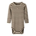 NAME IT BABY Jino langærmet body - Rocky Road