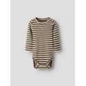 NAME IT BABY Jino langærmet body - Rocky Road
