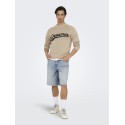 ONLY & SONS Carl Ballon Fit Denim Shorts - Light Blue Denim