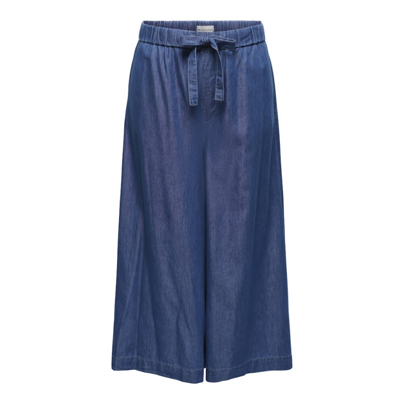 ONLY CARMAKOMA Bea palazzo wide bukser - Medium Blue Denim