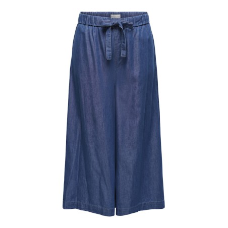 ONLY CARMAKOMA Bea palazzo wide bukser - Medium Blue Denim