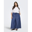 ONLY CARMAKOMA Bea palazzo wide bukser - Medium Blue Denim