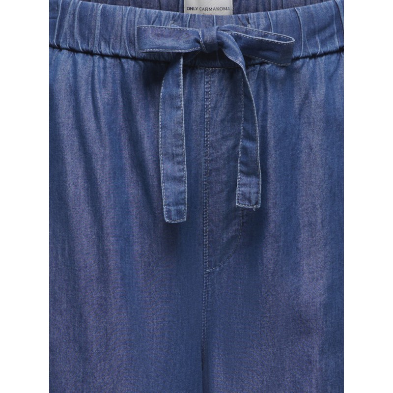 ONLY CARMAKOMA Bea palazzo wide bukser - Medium Blue Denim