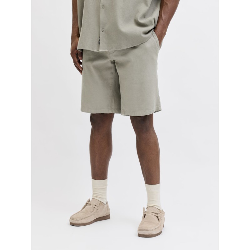 JACK & JONES PLUS Jaiden waffle resort shorts - Vetiver