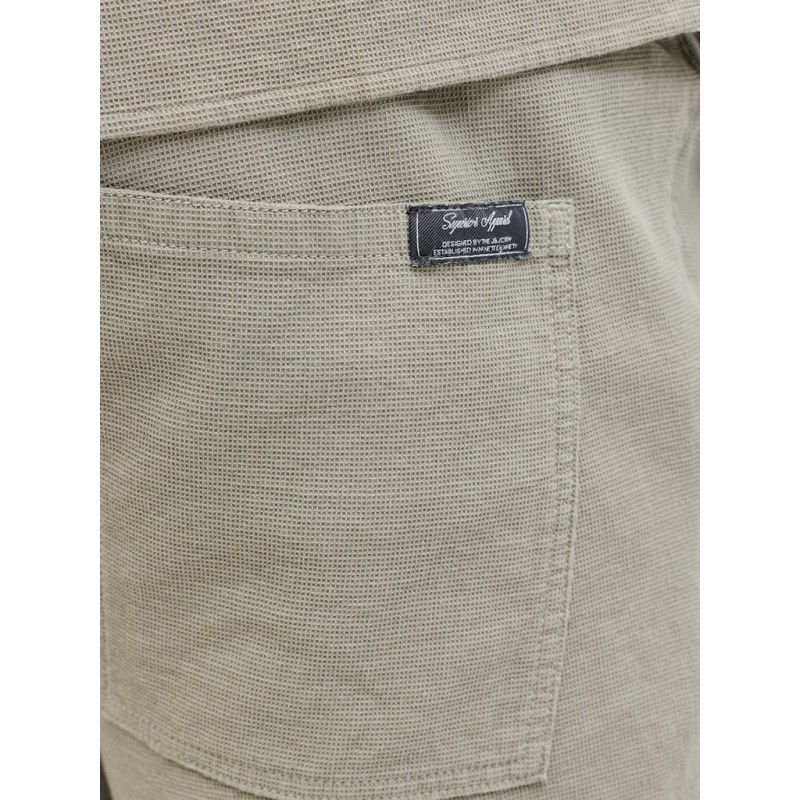 JACK & JONES PLUS Jaiden waffle resort shorts - Vetiver