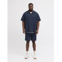 JACK & JONES PLUS Jaiden waffle resort shorts - Navy Blazer