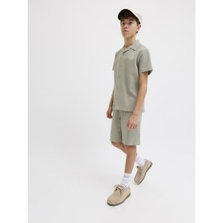 JACK & JONES JUNIOR Jaiden waffle resort shorts - Vetiver