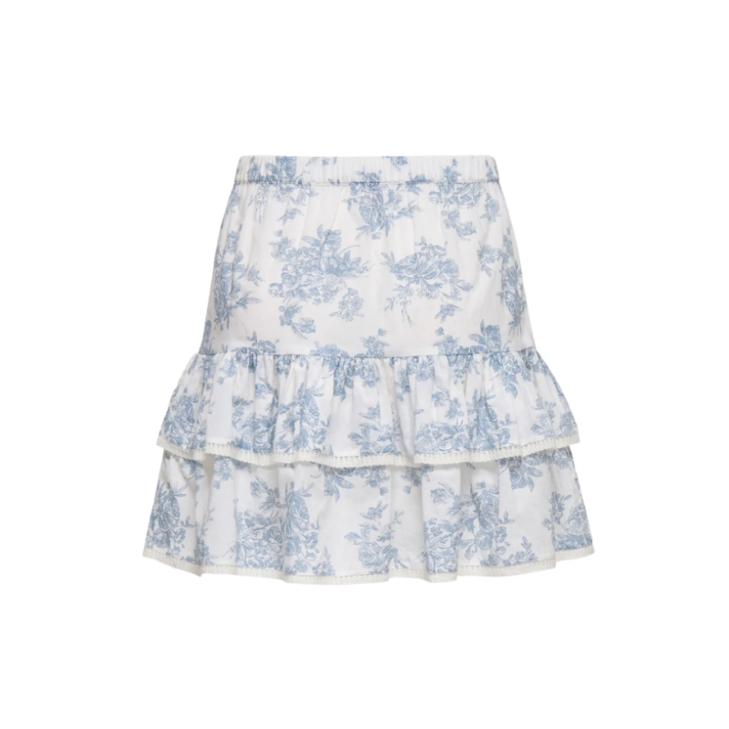 JDY Alberte mw layer nederdel - Cloud Dancer