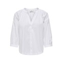JDY Nelly trekvartærmet bluse - White