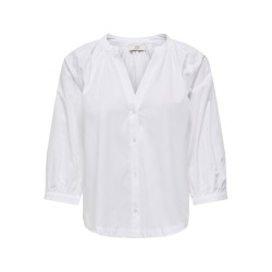 JDY Nelly trekvartærmet bluse - White