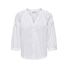 JDY Nelly trekvartærmet bluse - White