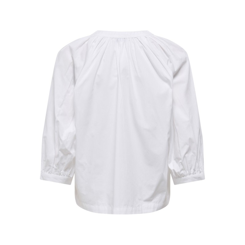 JDY Nelly trekvartærmet bluse - White