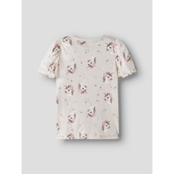 NAME IT Mini Jalisa kortærmet top - Peyote Melange
