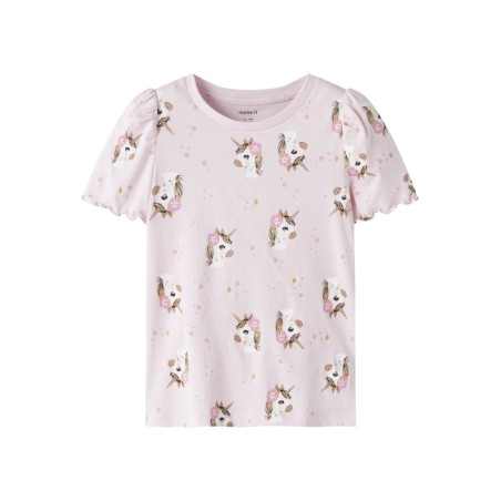 NAME IT Mini Jalisa kortærmet top - Cradle Pink
