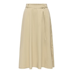 ONLY Anny long belt nederdel - Pale Khaki