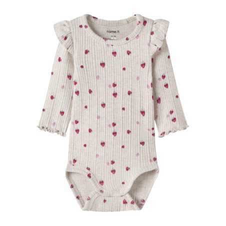 NAME IT Baby Jelly langærmet bodystocking - Peyote Melange