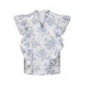 JDY Alberte ærmeløs frill top - Cloud Dancer