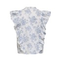 JDY Alberte ærmeløs frill top - Cloud Dancer
