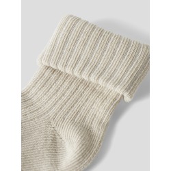 NAME IT Baby Nobba Rib Strik Sokker - Almond Milk