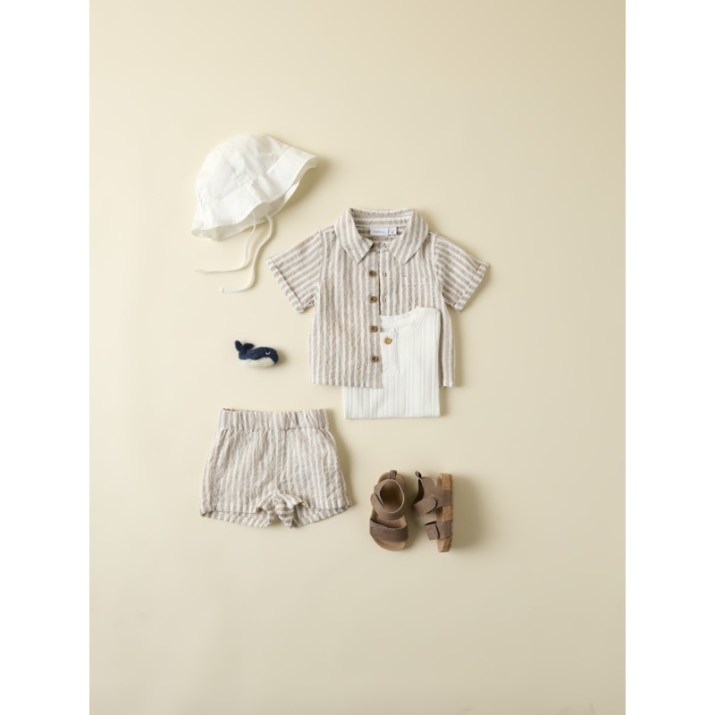NAME IT Baby Zilu UV Hat M/ Øreklapper - Cloud Dancer