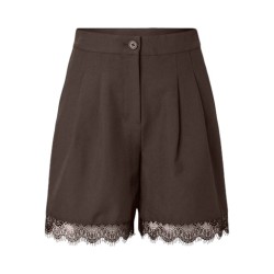 PIECES Maise bosella blonde shorts - Hot Fudge