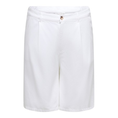 ONLY CARMAKOMA Davina-soft bermuda shorts - Bright White