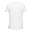 ONLY CARMAKOMA Novia kortærmet t-shirt - Cloud Dancer