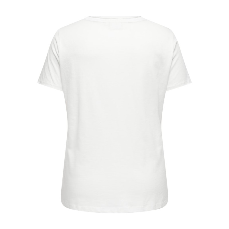 ONLY CARMAKOMA Novia kortærmet t-shirt - Cloud Dancer