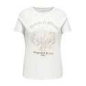 ONLY CARMAKOMA Novia kortærmet t-shirt - Cloud Dancer