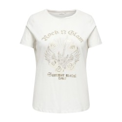 ONLY CARMAKOMA Novia kortærmet t-shirt - Cloud Dancer
