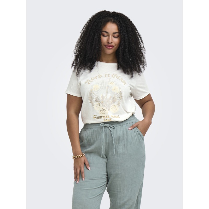 ONLY CARMAKOMA Novia kortærmet t-shirt - Cloud Dancer