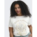 ONLY CARMAKOMA Novia kortærmet t-shirt - Cloud Dancer