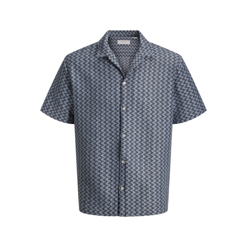 JACK & JONES Montauk kortærmet hæklet skjorte - Odyssey Gray