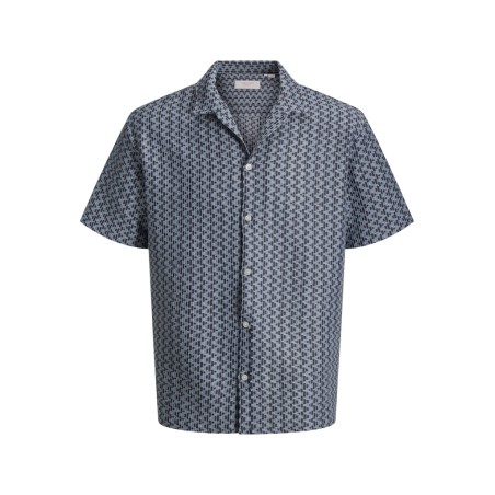 JACK & JONES Montauk kortærmet hæklet skjorte - Odyssey Gray
