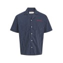 JACK & JONES Menton Poplin stripet kortærmet skjorte - Sky Captain
