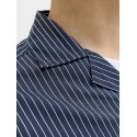JACK & JONES Menton Poplin stripet kortærmet skjorte - Sky Captain