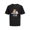 JACK & JONES PLUS Gradient kortærmet print t-shirt - Black