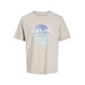 JACK & JONES PLUS Gradient kortærmet print t-shirt - Moonbeam