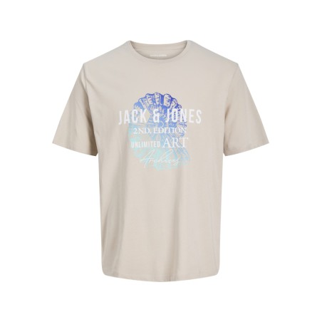 JACK & JONES PLUS Gradient kortærmet print t-shirt - Moonbeam