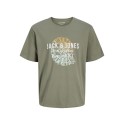 JACK & JONES PLUS Gradient kortærmet print t-shirt - Vetiver